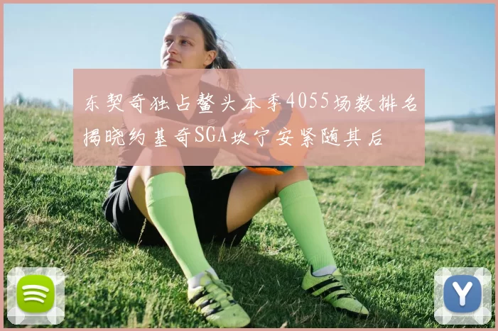 东契奇独占鳌头本季4055场数排名揭晓约基奇SGA坎宁安紧随其后